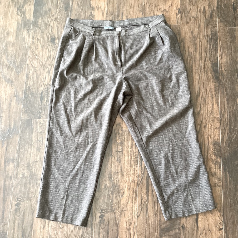Hillard & Hanson Tweed Double Pleated Pants